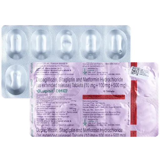 lupisit dm 10/100/500mg tablet 10's
